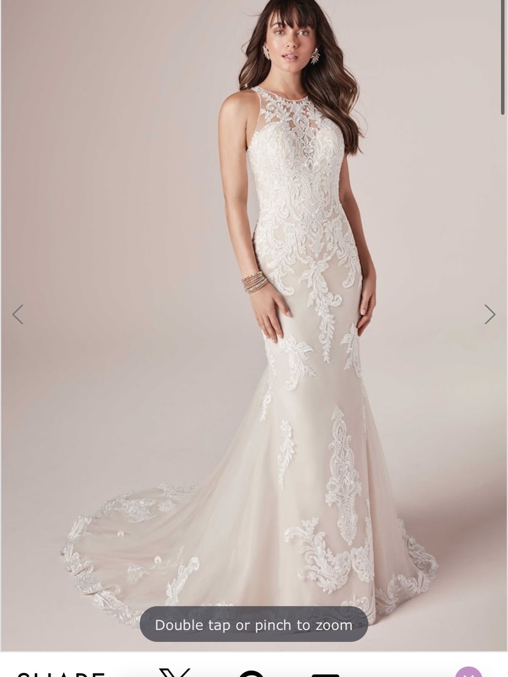 Rebecca Ingram Lace Brandy Wedding Dress -